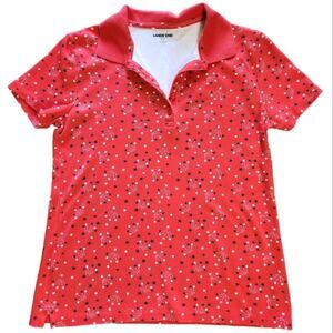 Lands' End ladies' polo shirt red patriotic size XS